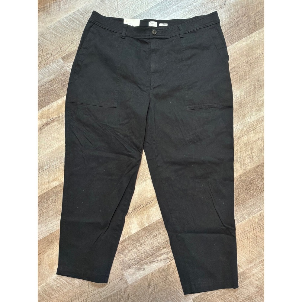 NWT A New Day Slim High Rise Stretch Chino Pants Black Women's Size 17